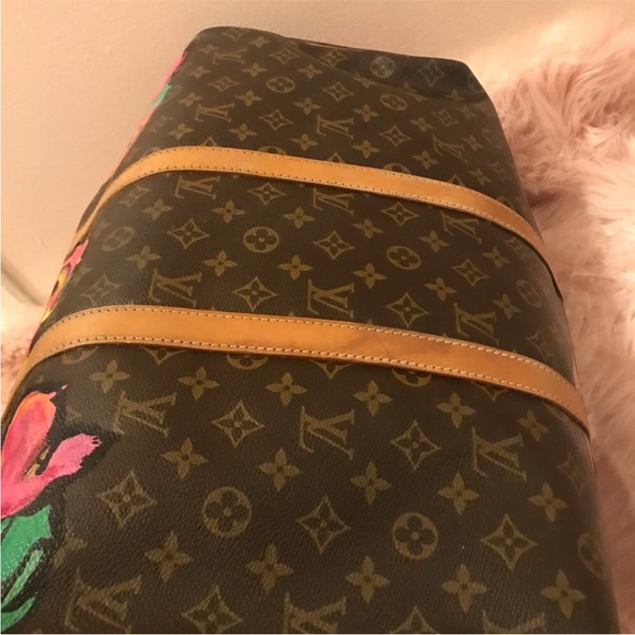 Auth Louis Vuitton vintage Keepall 50 custom painted ! - Picture 6 of 8